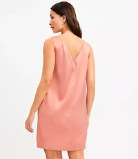 Satin V-Back Mini Dress