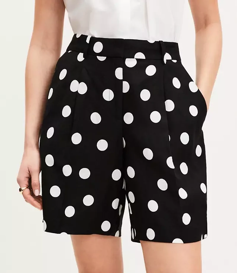 Peyton Shorts in Dotted Linen Blend
