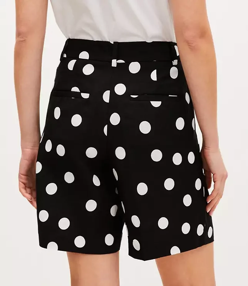 Peyton Shorts in Dotted Linen Blend