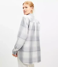 Plaid Angled Cuff Everyday Tunic Shirt