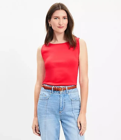 Ribbed Crew Neck Tank Top