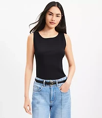 Ribbed Crew Neck Tank Top