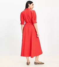 Belted Midi Pocket Dress