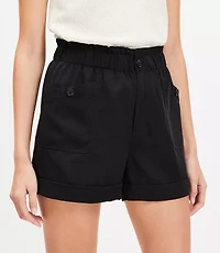 Cuffed Utility Shorts Twill