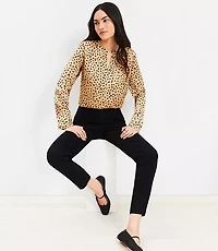 Cheetah Print Keyhole Blouse