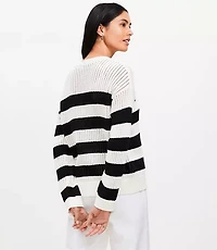Stripe Open Stitched Sweater