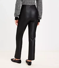 Faux Leather Straight Pants