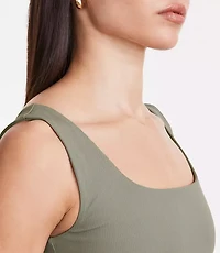 LOFT Versa Ribbed Square Neck Bodysuit