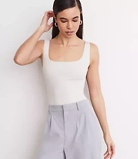 LOFT Versa Ribbed Square Neck Bodysuit