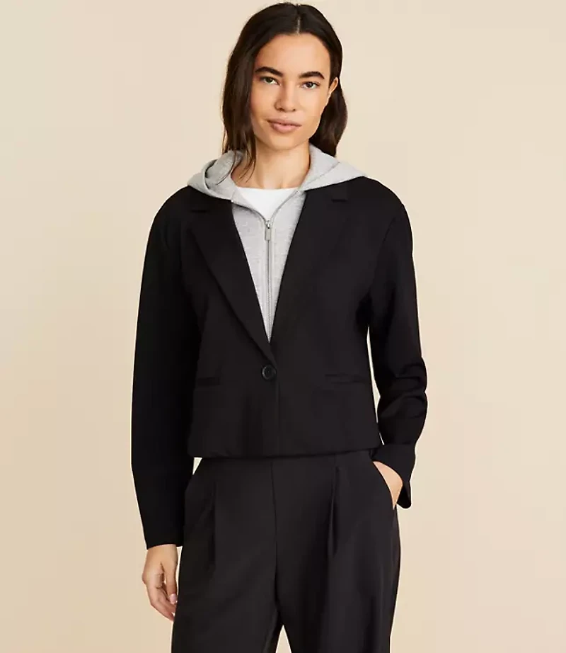 Lou & Grey Ponte Hoodie Blazer