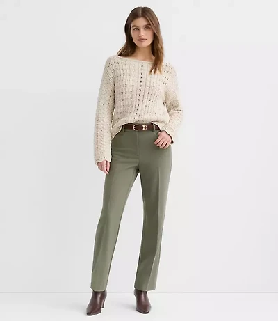 Petite Parker Straight Pants Twill