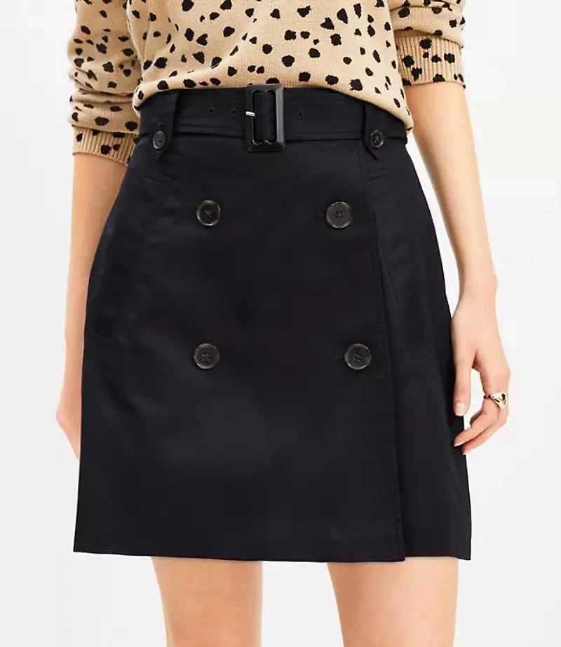 Trench Pocket Wrap Skirt
