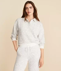 Lou & Grey Spacedye Terry Polo Top