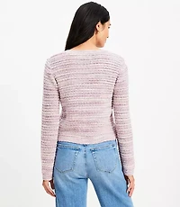 Marled Textured Sweater Jacket