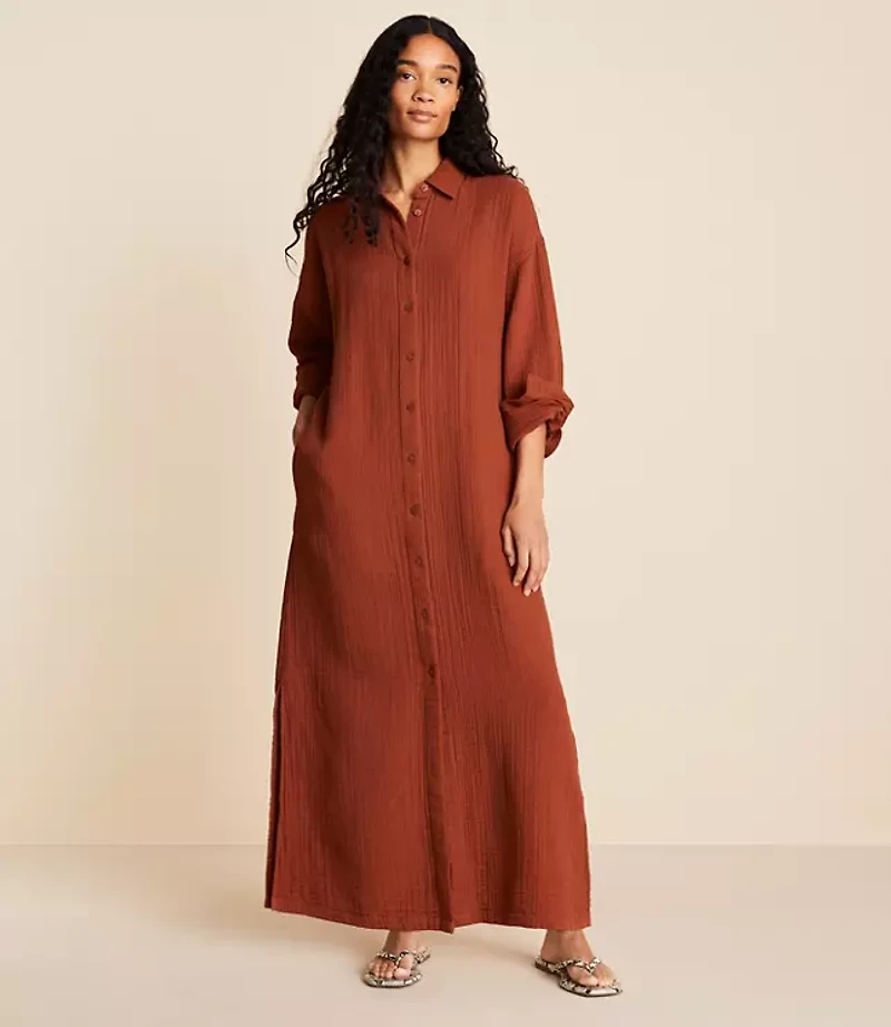 Petite Lou & Grey Triple Cloth Maxi Pocket Shirtdress