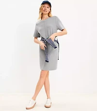 Petite Heathered Ottoman Mini Tee Dress
