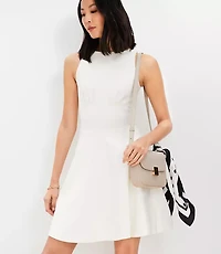 Petite Ponte Mini Flare Dress