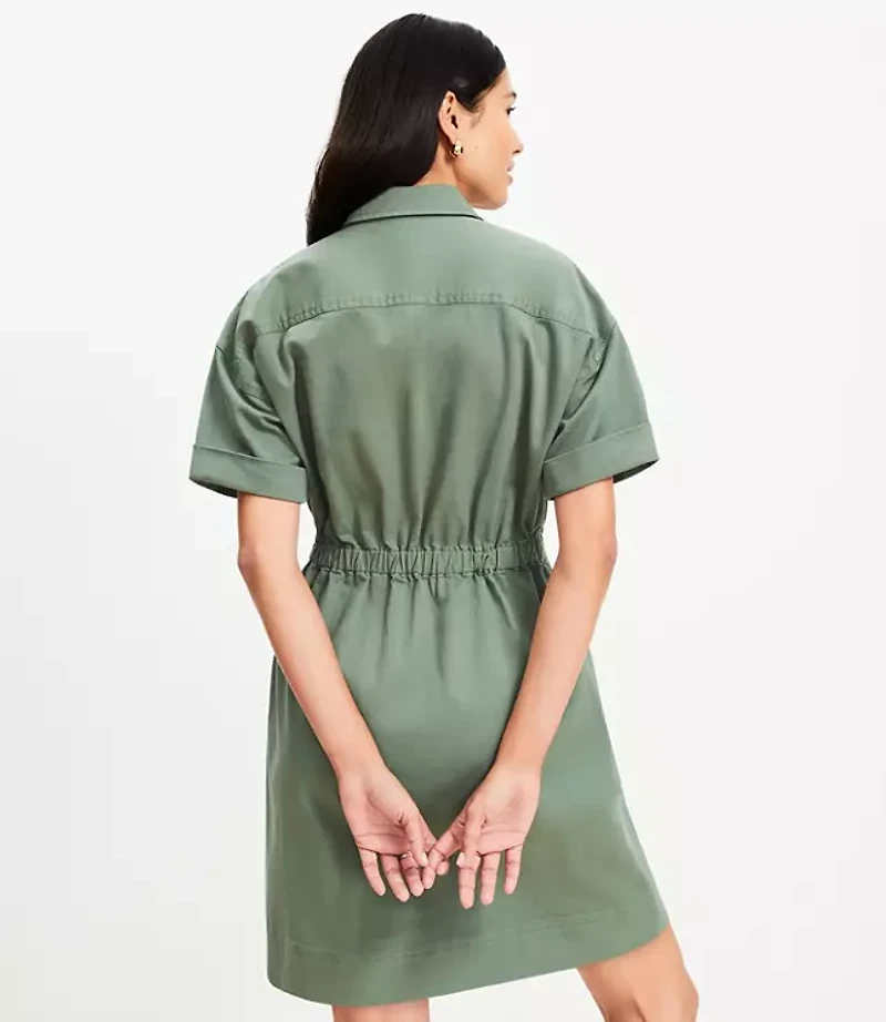 Twill Utility Mini Pocket Dress