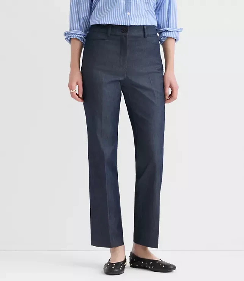 Petite Parker Straight Pants Refined Denim