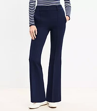 Petite Pintucked Sutton Flare Pants Bi-Stretch