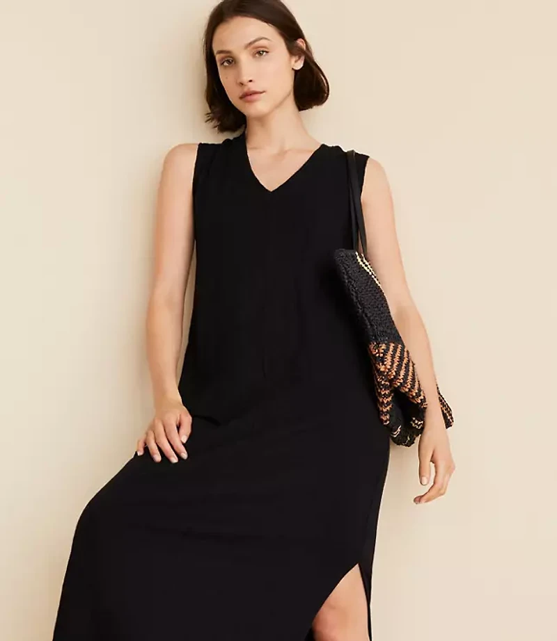Lou & Grey Soft Slub Maxi Pocket Tee Dress