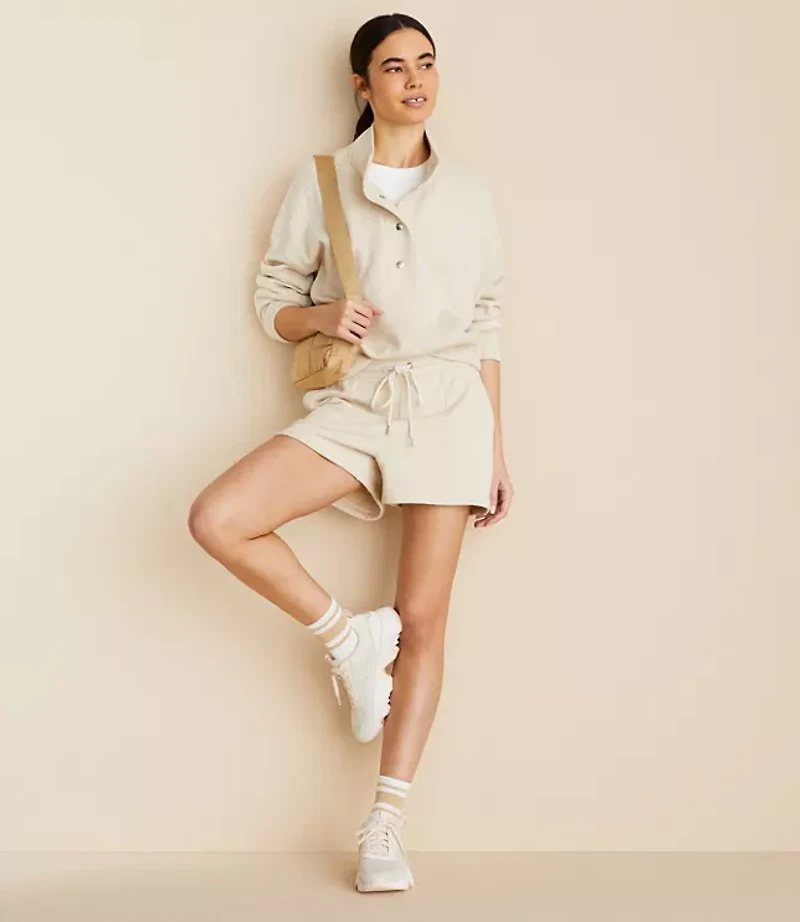 Lou & Grey Fluffy Fleece Drawstring Shorts