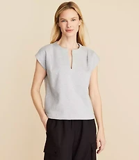 Lou & Grey Heathered Fleece Muscle Sweatshirt