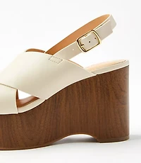 Crossover Platform Sandals