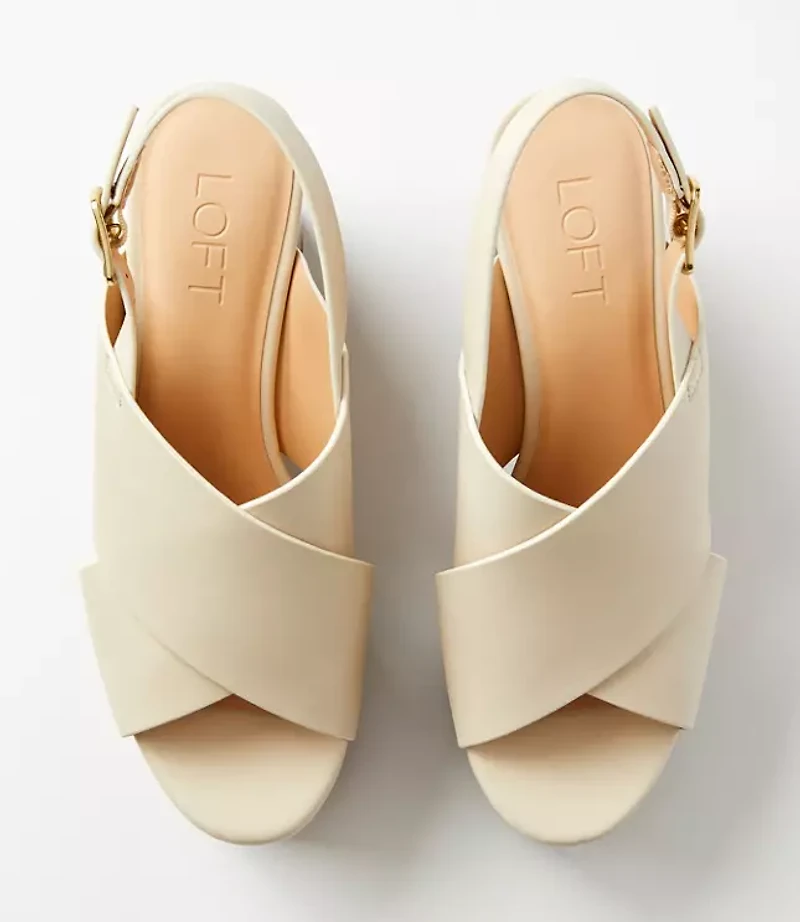 Crossover Platform Sandals