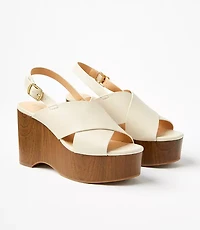 Crossover Platform Sandals