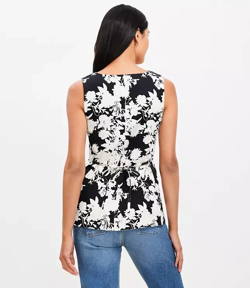 Garden Linen Blend Square Neck Vest Top