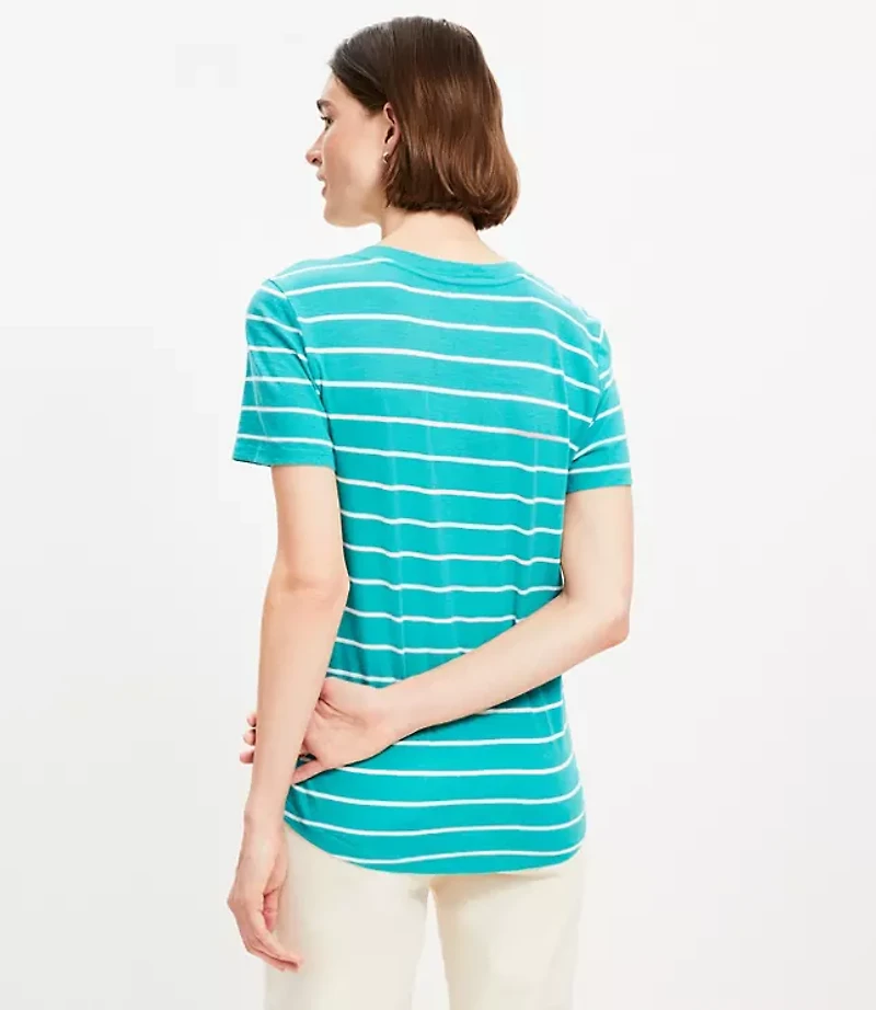 Striped Everyday V-Neck Tee