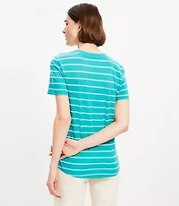 Striped Everyday V-Neck Tee