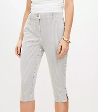 Capri Pants Striped Bi-Stretch