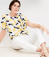Lemon Bubble Hem Top