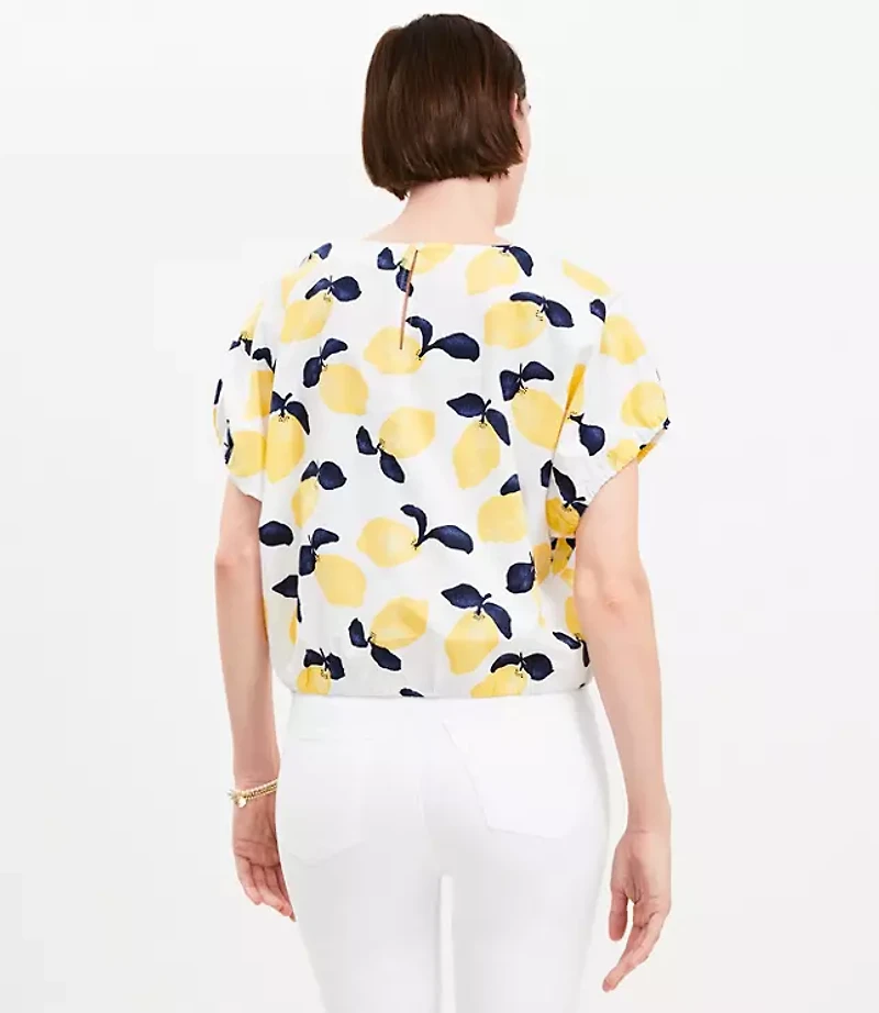 Lemon Bubble Hem Top