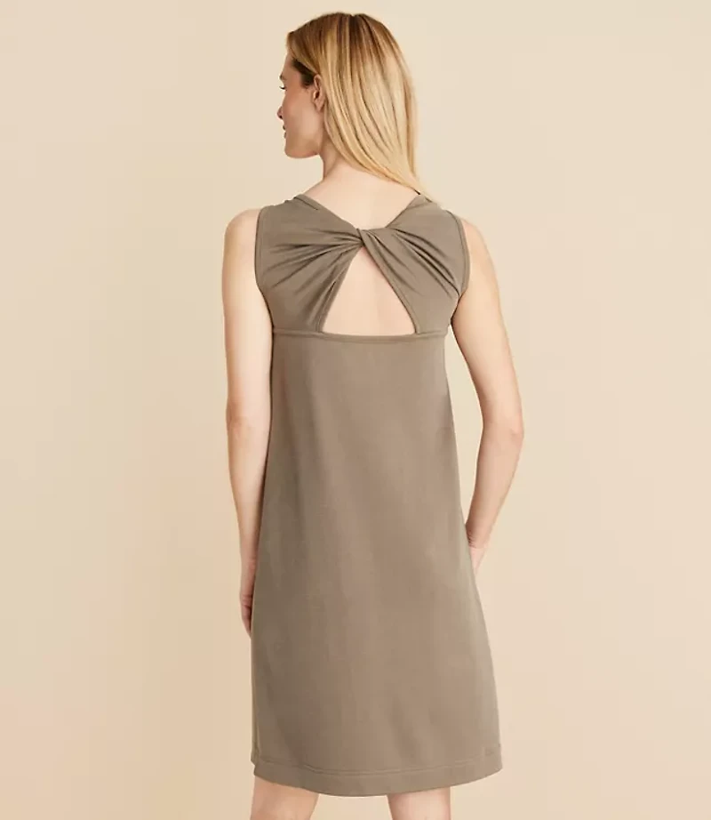 Lou & Grey Sandwashed Cutout Back Mini Dress