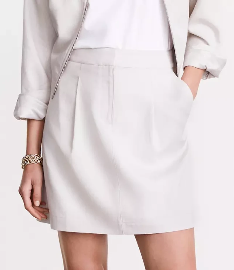 Petite LOFT Versa Pure Spun Mini Pocket Skirt