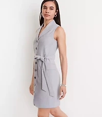 Petite LOFT Versa Seasonless Stretch Vest Mini Pocket Dress