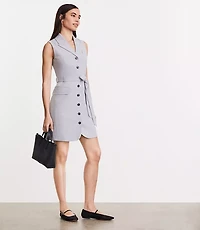 Petite LOFT Versa Seasonless Stretch Vest Mini Pocket Dress