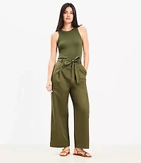 Perfect Ribbed Mixed Media Jumpsuit