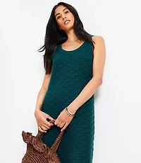Pointelle Mini Sweater Dress