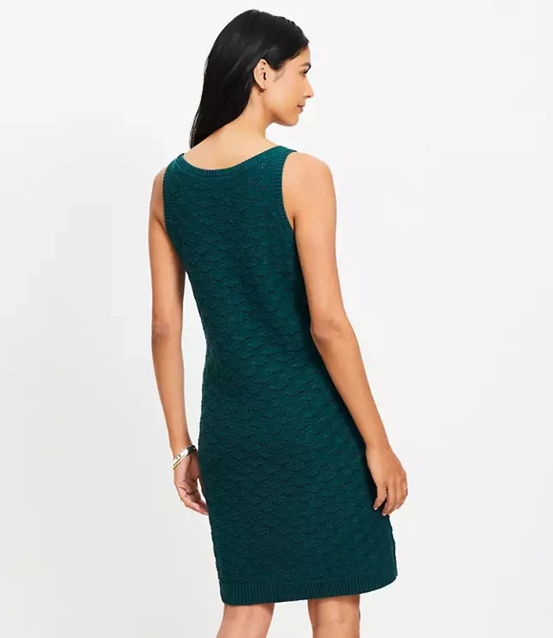 Pointelle Mini Sweater Dress