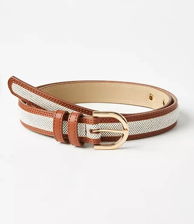 Woven Canvas Double Keeper Belt