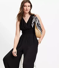 Smocked Crisscross Back Jumpsuit