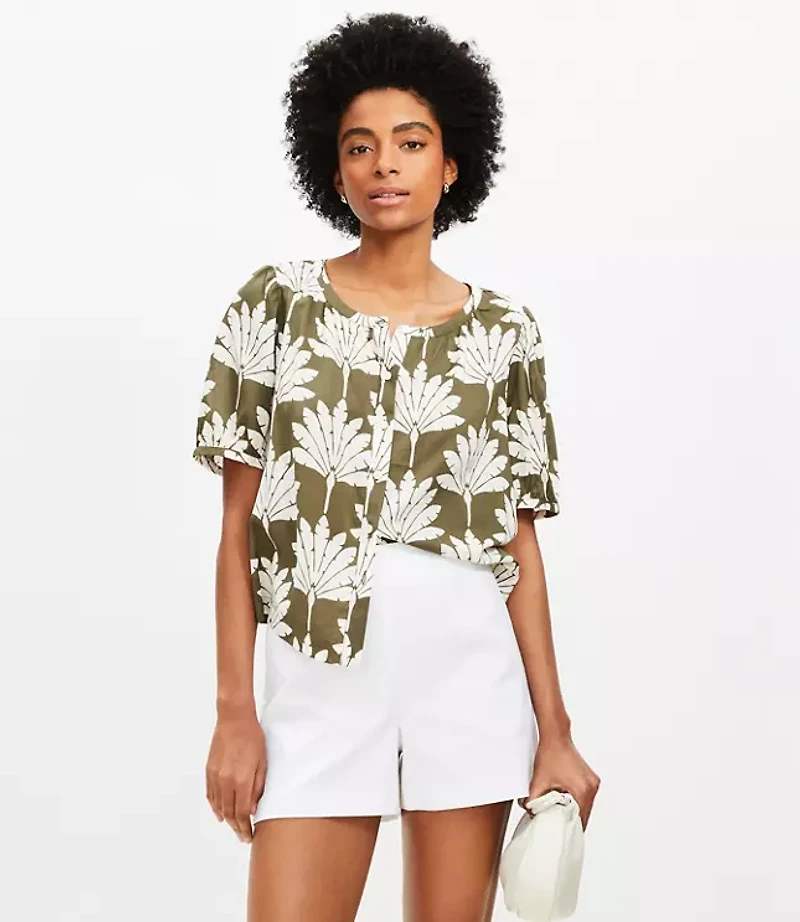 Textured Darted Side Zip Shorts