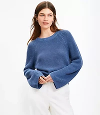 Linen Wide Sleeve Sweater