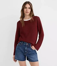 Linen Wide Sleeve Sweater