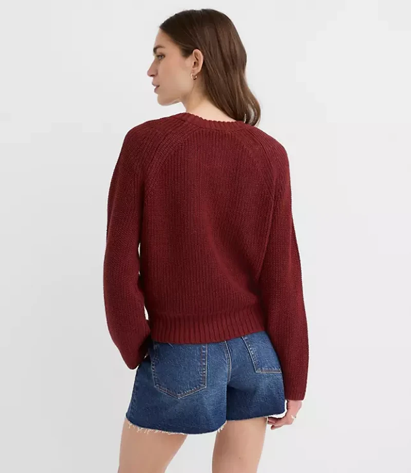 Linen Wide Sleeve Sweater