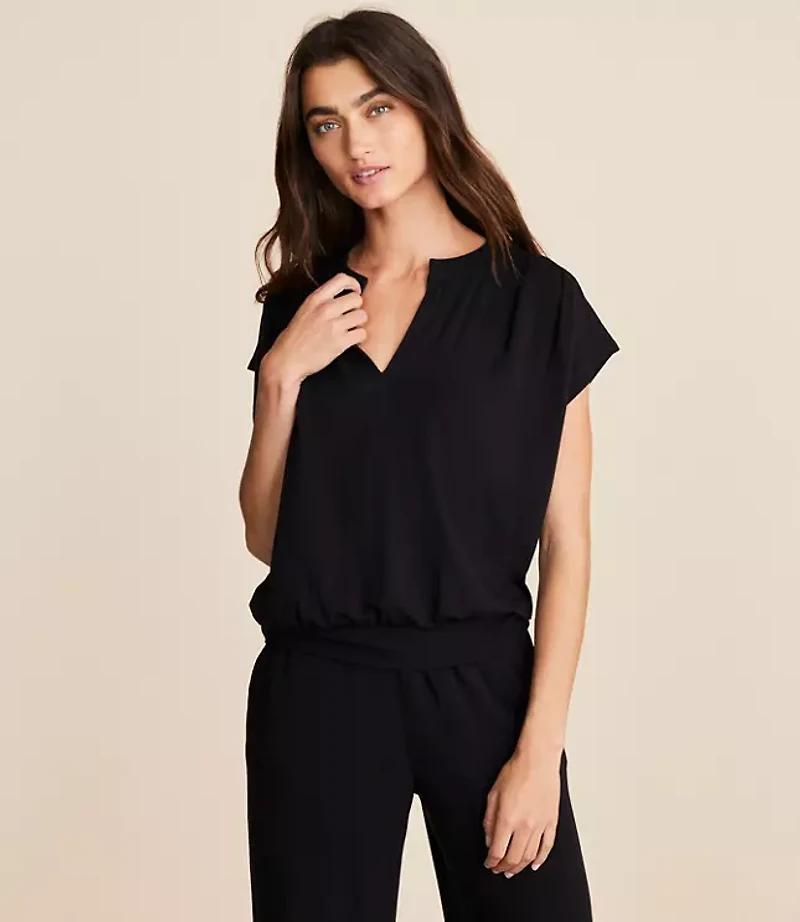 Lou & Grey Signaturesoft Split Neck Top